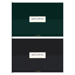 Альбом для рисования, А4, 32 листа, на скобе, ассорти 2 вида, БиДжи, Minimal, АР4ск32_тф 08610