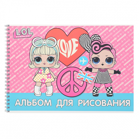 Альбом для рисования А4, 40 листов, на спирали Академия Холдинг LOL L23