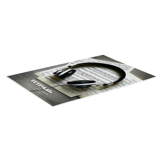 Тетрадь для нот, Наушники, А4, 16 листов, вертикальная, на скобе, Феникс, 73228