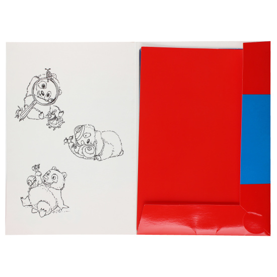 Набор цветного картона Приключения маленькой панды А4, 8 листов, мелованный, двусторонний, в папке Hatber 8Кц4_19342