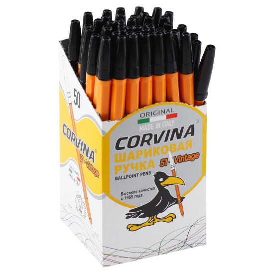 Ручка пишущий узел 1,0 мм, цвет чернил черный Corvina 40163/01G