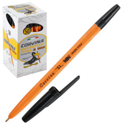 Ручка пишущий узел 1,0 мм, цвет чернил черный Corvina 40163/01G