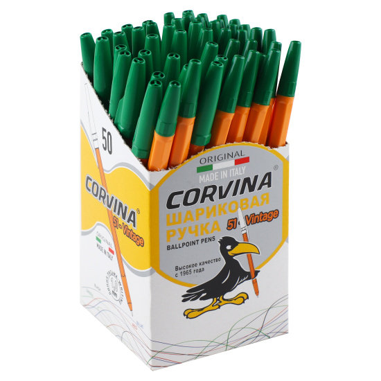 Ручка пишущий узел 1,0 мм, цвет чернил зеленый Corvina 40163/04G
