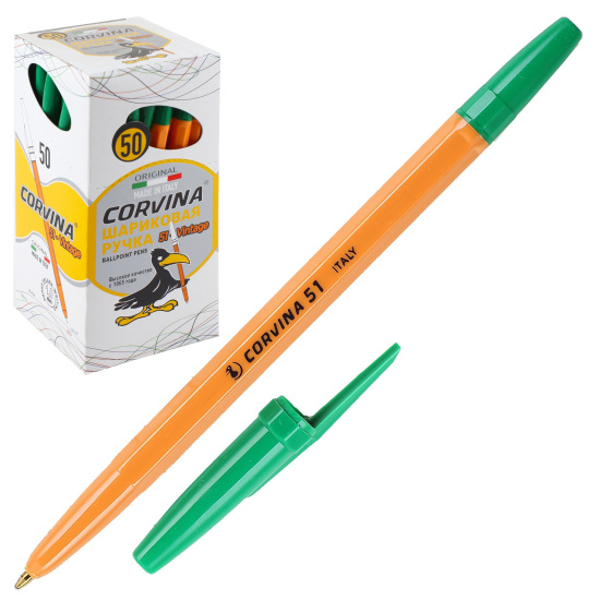 Ручка пишущий узел 1,0 мм, цвет чернил зеленый Corvina 40163/04G