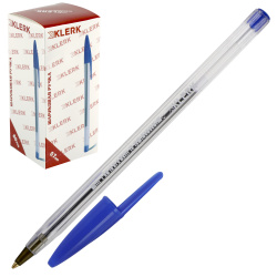 Ручка пишущий узел 1,0 мм, цвет чернил синий KLERK 200742