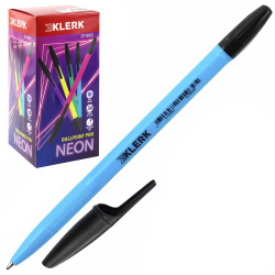 Ручка пишущий узел 1,0 мм, цвет чернил синий, ассорти 5 видов Neon KLERK 211952