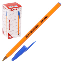 Ручка пишущий узел 0,7 мм, одноразовая, цвет чернил синий Basic KLERK 231719
