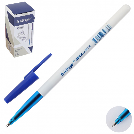 Ручка пишущий узел 0,7мм, цвет чернил синий Point Alingar AL2019