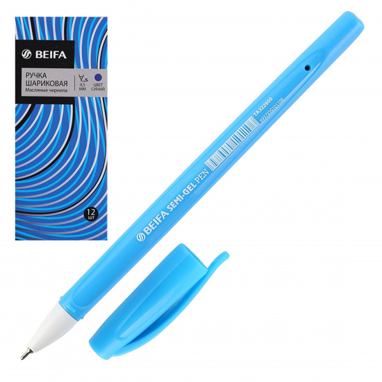 Ручка масляная, пишущий узел 0,5 мм, игольчатая, цвет чернил синий Beifa TA3226-BL