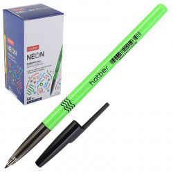 Ручка масляная, пишущий узел 0,7 мм, цвет чернил синий, ассорти 4 вида Hatber 7CB_50072