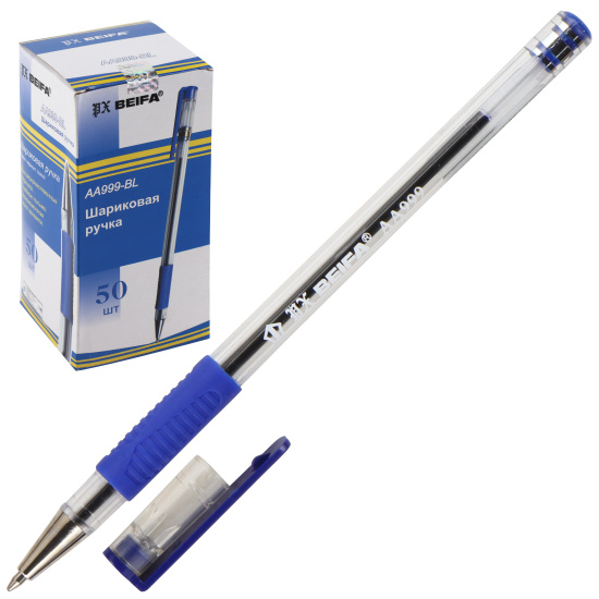 Ручка масляная, пишущий узел 0,7 мм, цвет чернил синий Beifa BE-AA999/c