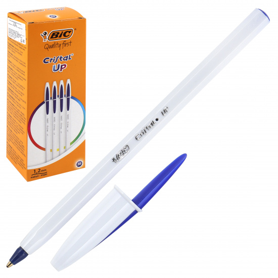 Ручка пишущий узел 1,0 мм, одноразовая, цвет чернил синий Cristal Up Bic 949879