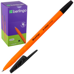 Ручка, масляная, пишущий узел 0,7 мм, цвет чернил черный, Tribase Orange, Berlingo, CBp_70911