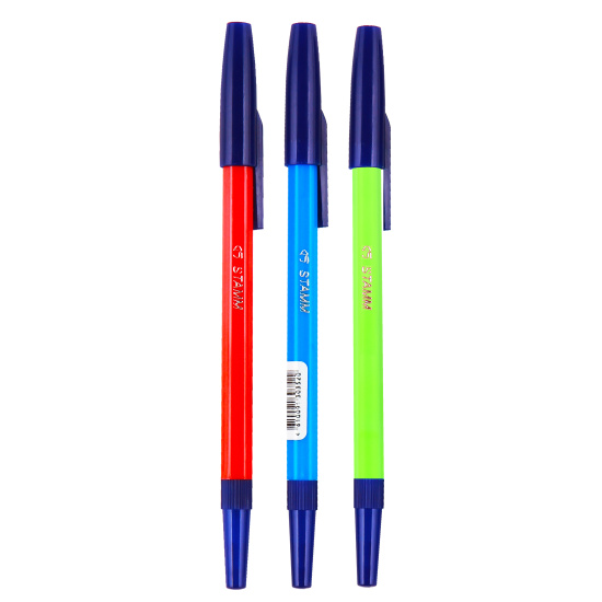 Ручка пишущий узел 0,7 мм, цвет чернил синий, ассорти 3 вида Стамм РШ-30352