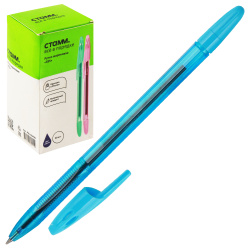 Ручка пишущий узел 0,7 мм, цвет чернил синий, ассорти 4 вида Стамм РШ-30410