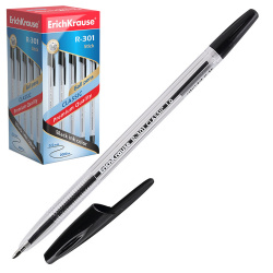 Ручка пишущий узел 1,0 мм, цвет чернил черный R-301 Erich Krause 43185