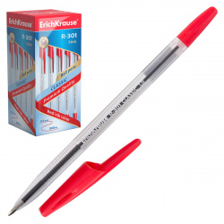 Ручка пишущий узел 1,0 мм, цвет чернил красный R-301 Erich Krause 43186