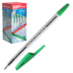 Ручка пишущий узел 1,0 мм, цвет чернил зеленый R-301 Erich Krause 43187