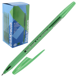 Ручка пишущий узел 1,0 мм, цвет чернил зеленый Stick&Grip R-301 Erich Krause 60975