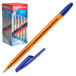 Ручка пишущий узел 0,7 мм, цвет чернил синий Amber Stick R-301 Erich Krause 31058