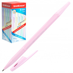 Ручка пишущий узел 0,7 мм, цвет чернил синий, ассорти 5 видов Pastel Stick R-301 Erich Krause 55387