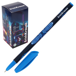 Ручка пишущий узел 0,7 мм, игольчатая, одноразовая, цвет чернил синий, ассорти 2 вида Neo® Stick Cyber Game R-301 Erich Krause 61016