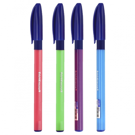 Ручка пишущий узел 1,0 мм, игольчатая, цвет чернил синий U-109 Neon Stick&Grip Ultra Glide Technology Erich Krause 47612