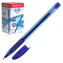 Ручка пишущий узел 1,0 мм, игольчатая, цвет чернил синий U-109 Orange Stick Ultra Glide Technology Erich Krause 47608
