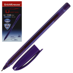 Ручка пишущий узел 1,0 мм, игольчатая, одноразовая, цвет чернил фиолетовый Ultra Glide Technology Original Stick U-108 Erich Krause 53740