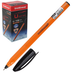 Ручка пишущий узел 1,0 мм, игольчатая, одноразовая, цвет чернил черный Erich Krause 47583