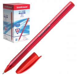 Ручка пишущий узел 1,0 мм, игольчатая, одноразовая, цвет чернил красный Erich Krause 47597