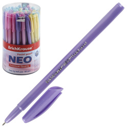 Ручка пишущий узел 0,7 мм, игольчатая, одноразовая, цвет чернил синий, ассорти 5 видов Erich Krause 55380