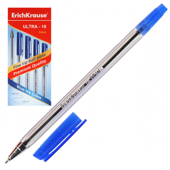Ручка пишущий узел 0,7 мм, игольчатая, цвет чернил синий Erich Krause 13873
