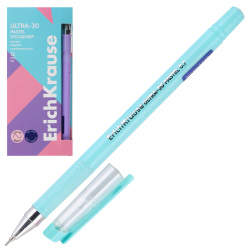 Ручка пишущий узел 0,7 мм, игольчатая, цвет чернил синий Stick&Grip Pastel Ultra-30 Erich Krause 61037