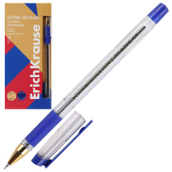 Ручка пишущий узел 0,7 мм, игольчатая, цвет чернил синий Erich Krause 61109