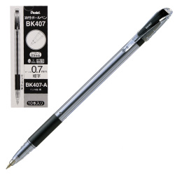 Ручка пишущий узел 0,7мм, цвет чернил черный Pentel BK407-AN