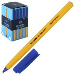 Ручка пишущий узел 0,7 мм, одноразовая, цвет чернил синий Tops 505F Schneider 150503