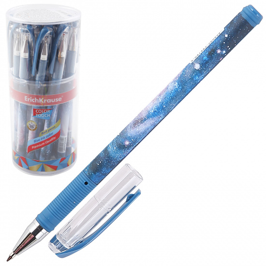 Ручка пишущий узел 0,7 мм, цвет чернил синий, ассорти 3 вида Space Erich Krause 56049