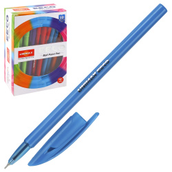 Ручка пишущий узел 0,7 мм, игольчатая, цвет чернил синий, ассорти 5 видов EECO Unomax 722464