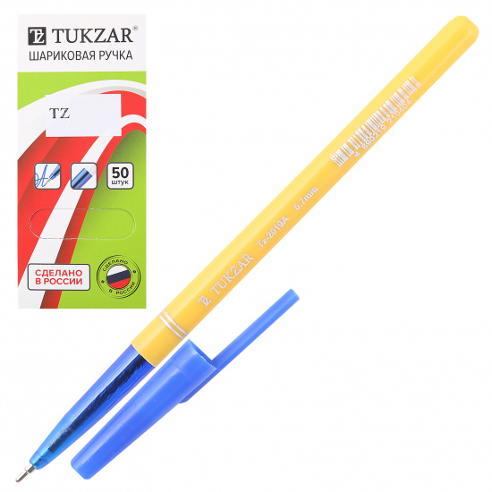 Ручка масляная, пишущий узел 0,7 мм, цвет чернил синий Tukzar TZ 2019 А (РФ)