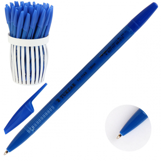 Ручка масляная, пишущий узел 1,0 мм, цвет чернил синий Contour Tukzar TZ 1145 (РФ)