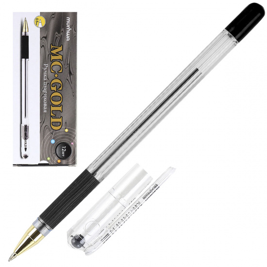 Ручка масляная, пишущий узел 0,5 мм, цвет чернил черный MunHwa BMC-01