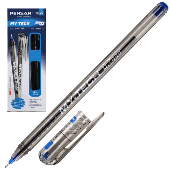 Ручка масляная, пишущий узел 0,7 мм, игольчатая, цвет чернил синий Pensan 2240/480210