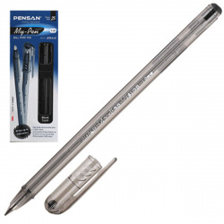 Ручка масляная, пишущий узел 1,0 мм, цвет чернил черный My-Pen Pensan 2210-2/384841