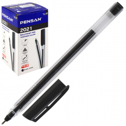 Ручка масляная, пишущий узел 1,0 мм, игольчатая, одноразовая, цвет чернил черный Pensan 50/2000/2021