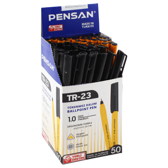 Ручка масляная, пишущий узел 1,0 мм, игольчатая, одноразовая, цвет чернил черный Pensan 1599470