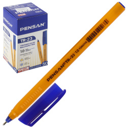 Ручка масляная, пишущий узел 1,0 мм, игольчатая, одноразовая, цвет чернил синий Pensan 1599470