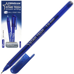 Ручка пишущий узел 1,0 мм, цвет чернил синий STAR TECH Pensan 2260