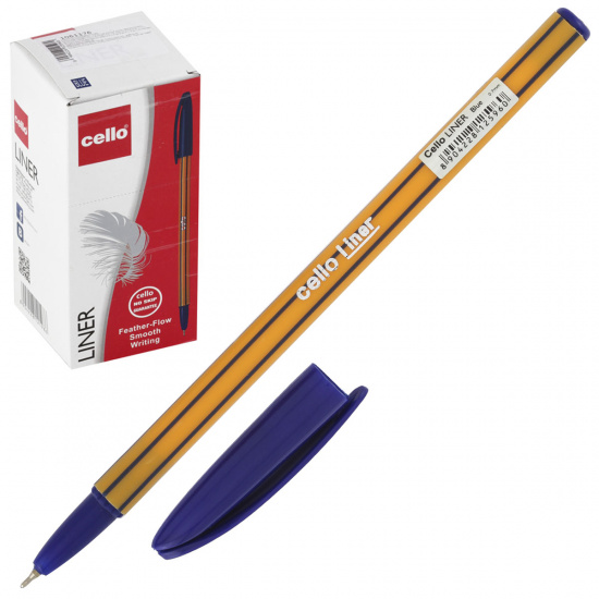Ручка пишущий узел 0,7 мм, игольчатая, цвет чернил синий liner Cello 746