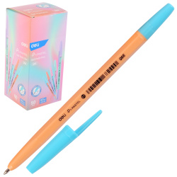 Ручка, пишущий узел 0,7 мм, цвет чернил синий, ассорти 5 видов, P1-Pastel, Deli, EQ66